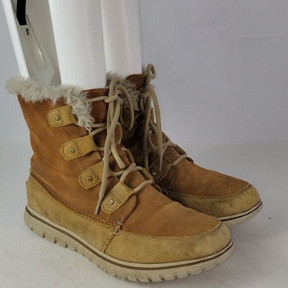 Sorel Joan Explorer Suede Leather Women's Ankle Booties - Picture 1 of 16